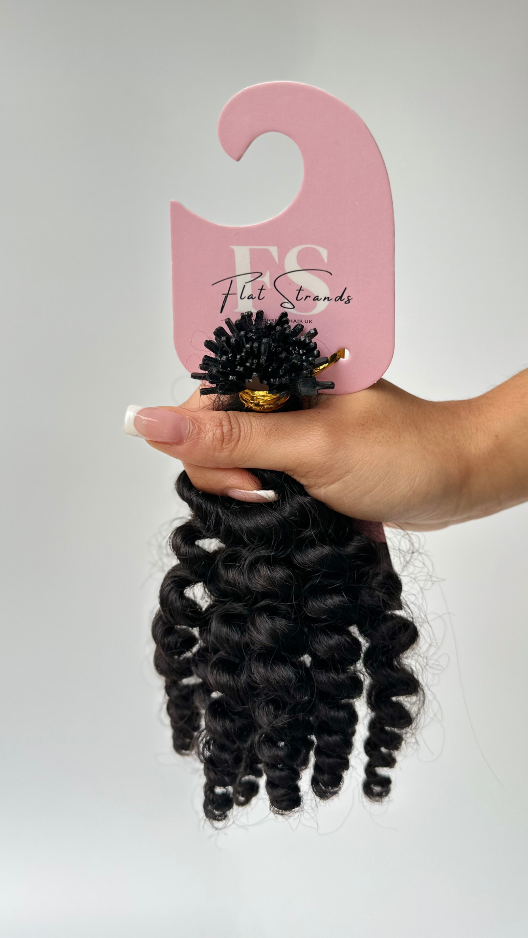 Deep Curly Flat Strands Ebony (1B)