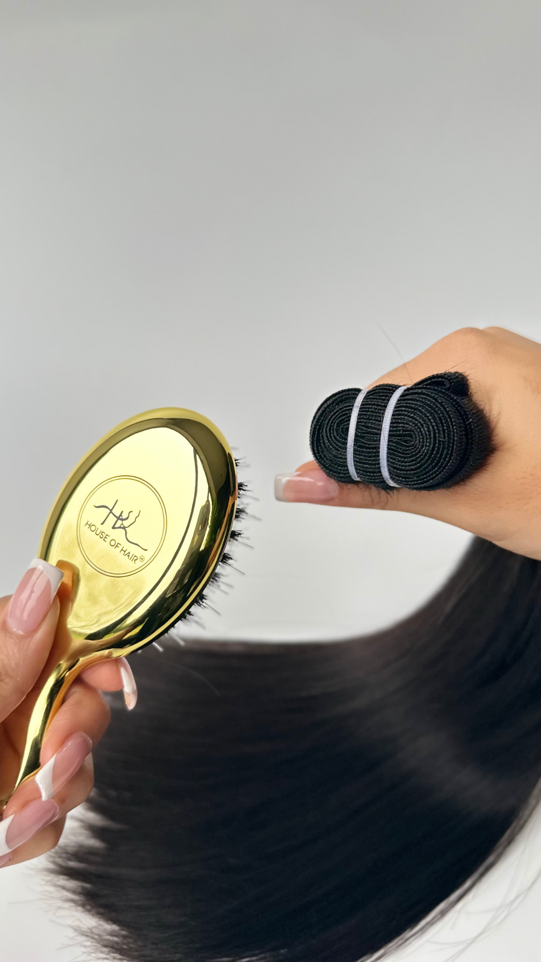 Gold Hair Extension Brush