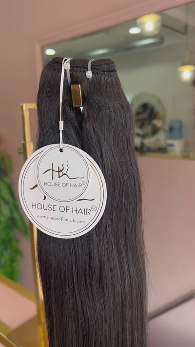 Yaki Straight Weft Ebony (1B)