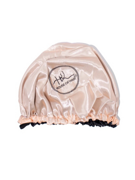 Silk Hair Bonnet in Pink or Black