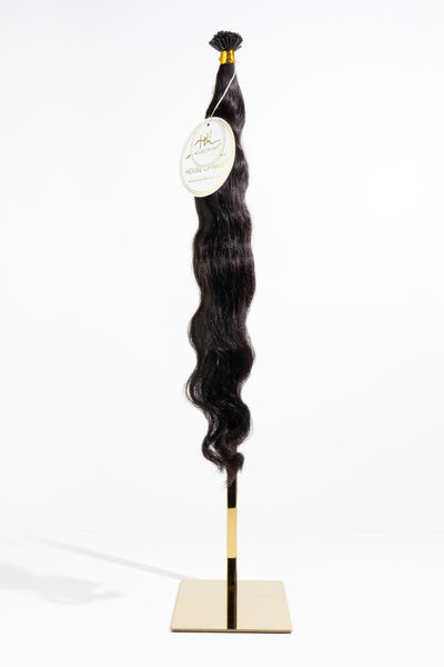 Indian Wavy I-tip Ebony (1B)