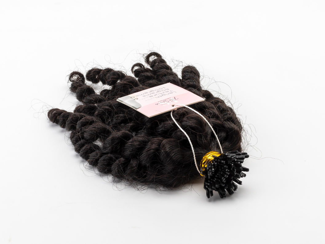 Deep Curly Flat Strands Ebony (1B)